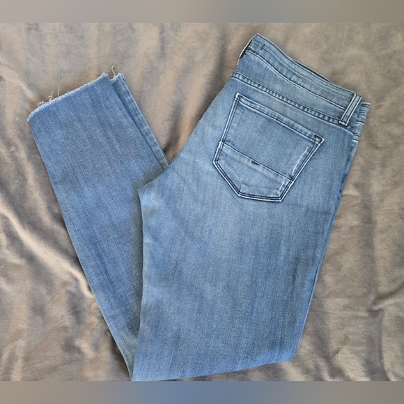 Flying Monkey Low Rise Womens Jeans Size 29 Raw Hem, Distressed - Picture 7 of 8